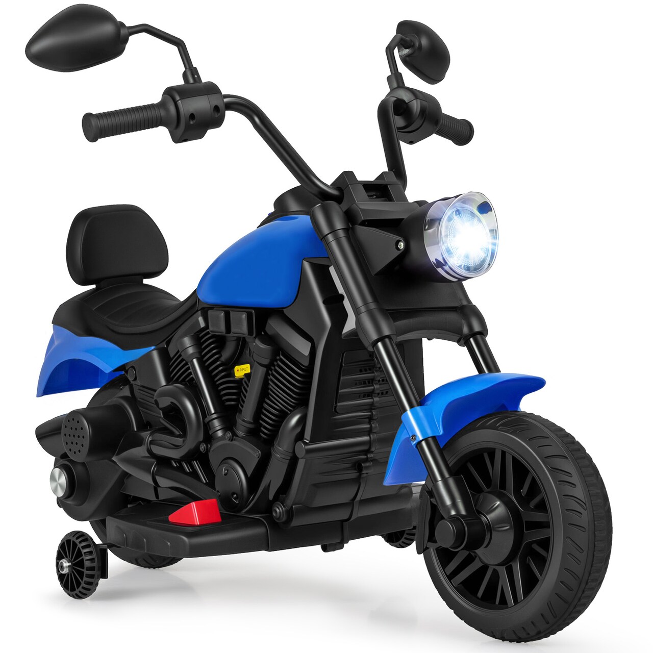 Battery Powered Kids Motorcycle 6V Motor 1.5 MPH Detachable Wheels